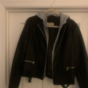 Faux Leather Moto Jacket